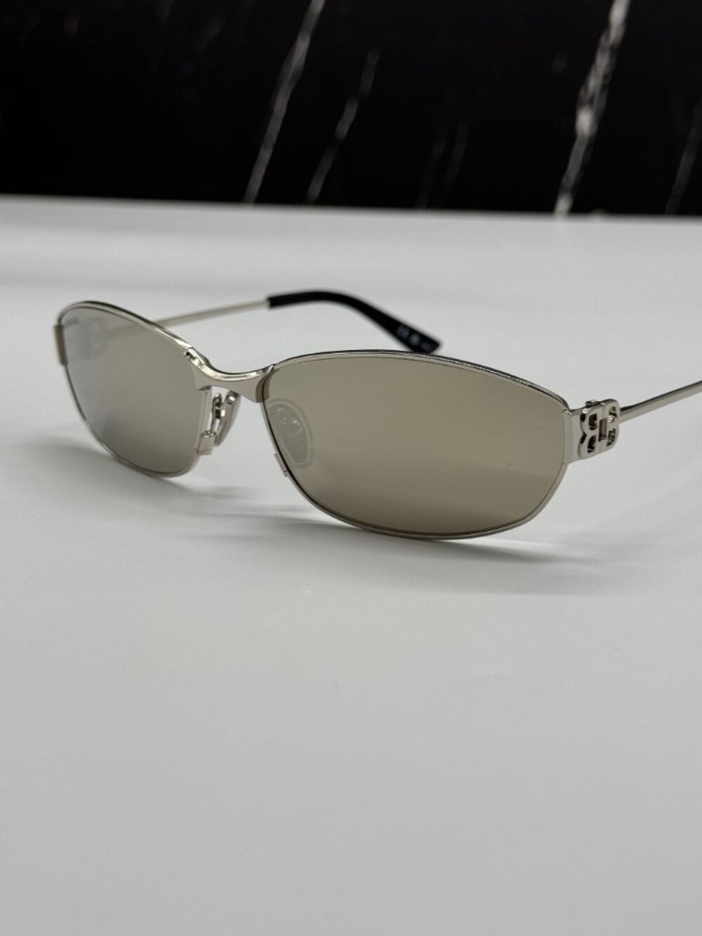 NEW BALENCIAGA BB0336S 006 SILVER WOMEN SUNGLASSES BALENCIAGA EYEWEAR - Picture 3 of 9